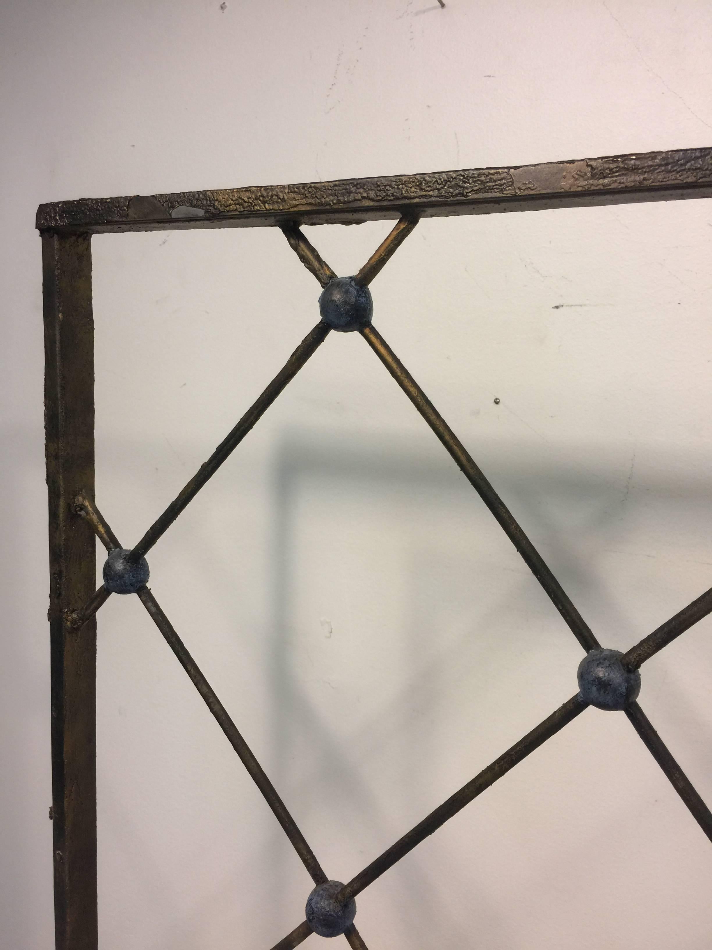 Incredible Iron Screen or Room Divider in the Manner of Jean Royère In Good Condition For Sale In Mount Penn, PA