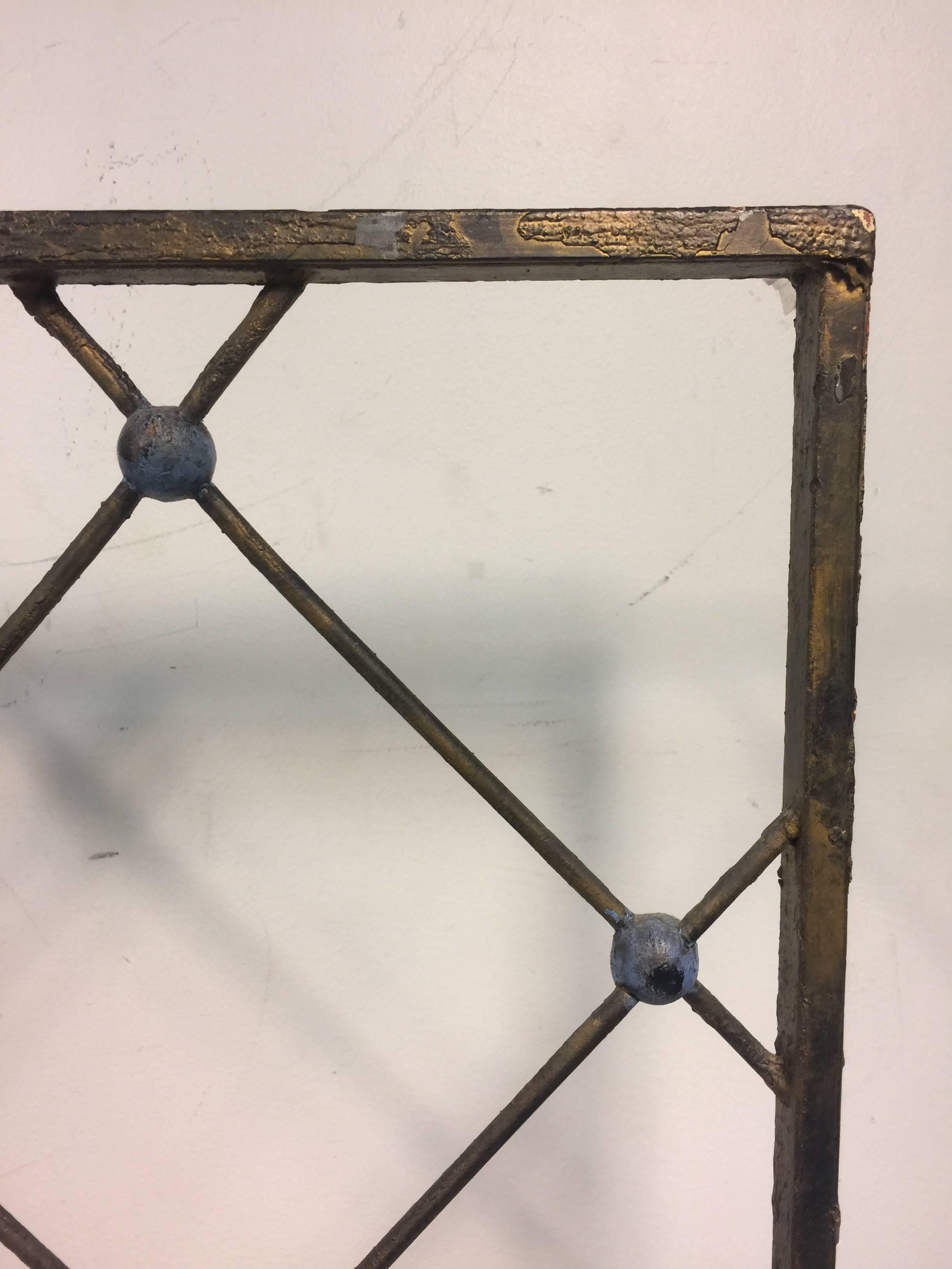 20th Century Incredible Iron Screen or Room Divider in the Manner of Jean Royère For Sale