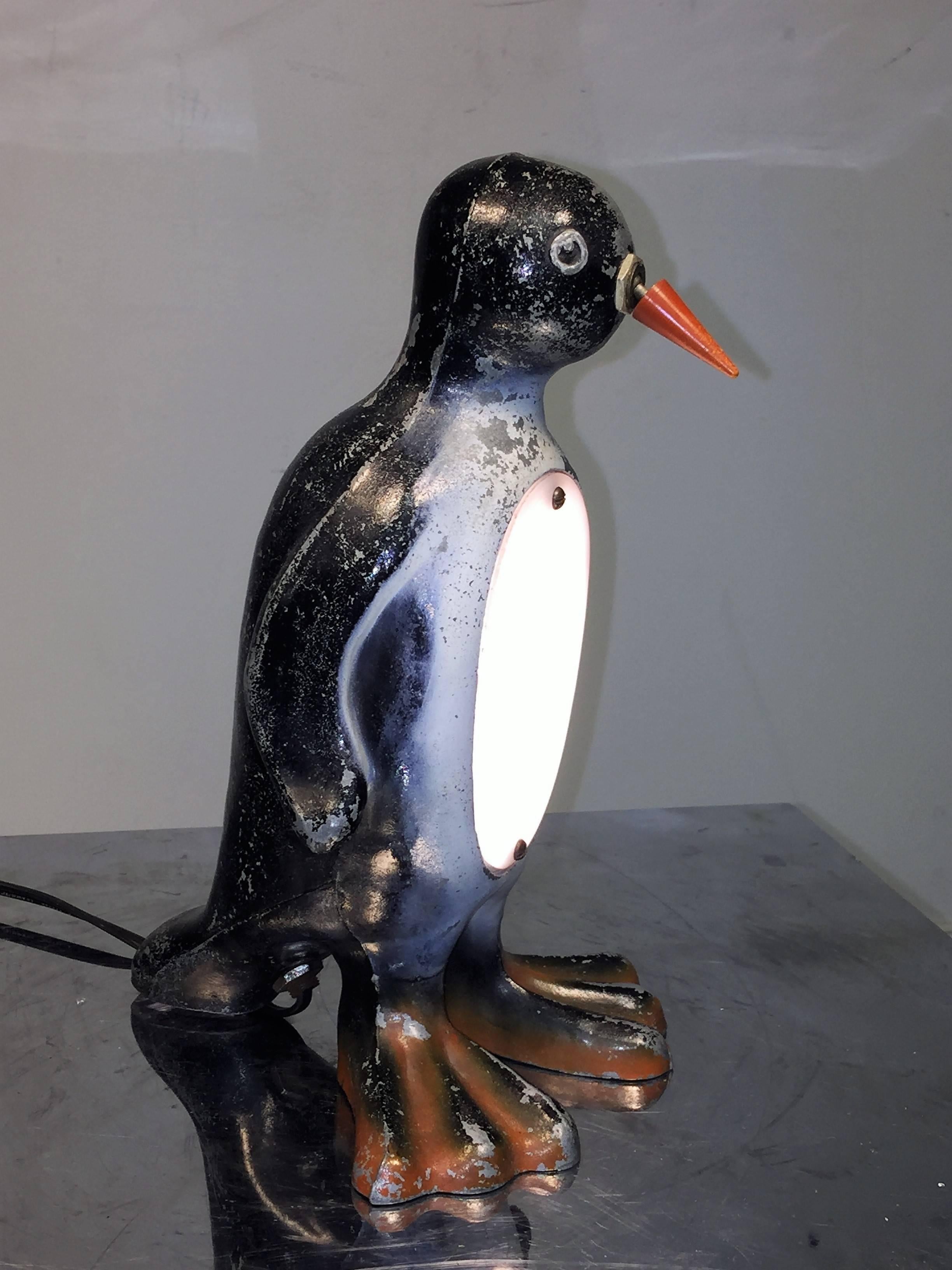 vintage penguin lamp