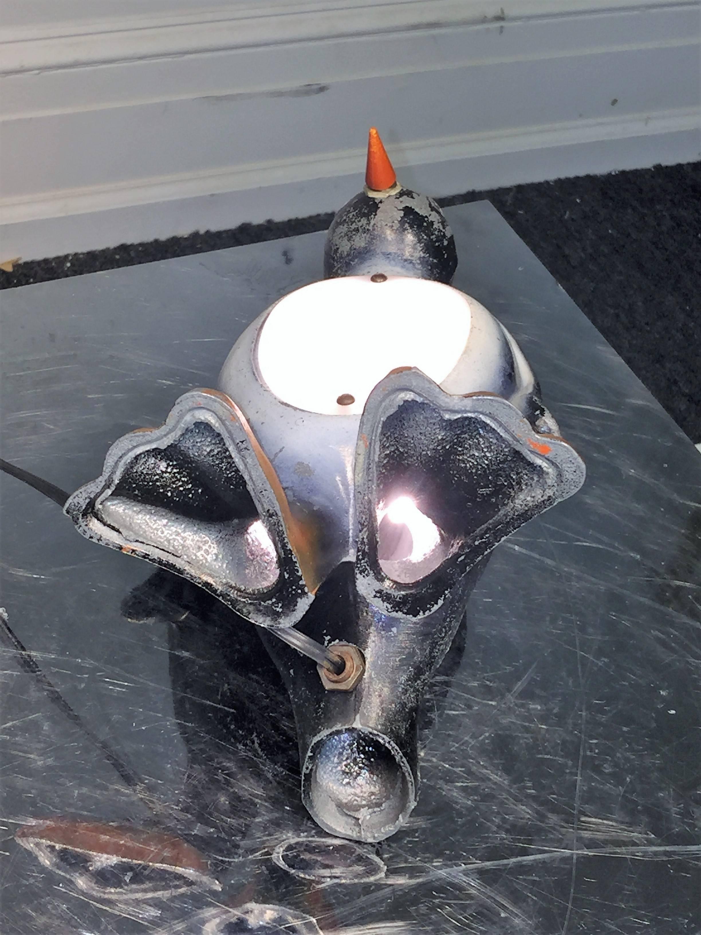 Mid-20th Century Adorable Rare Art Deco Penguin Lamp For Sale
