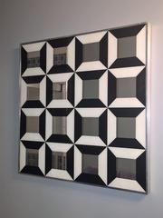 Great Verner Panton Black and White Optical Mirror