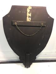 Striking Venetian Shield Design Etched Wall Mirror