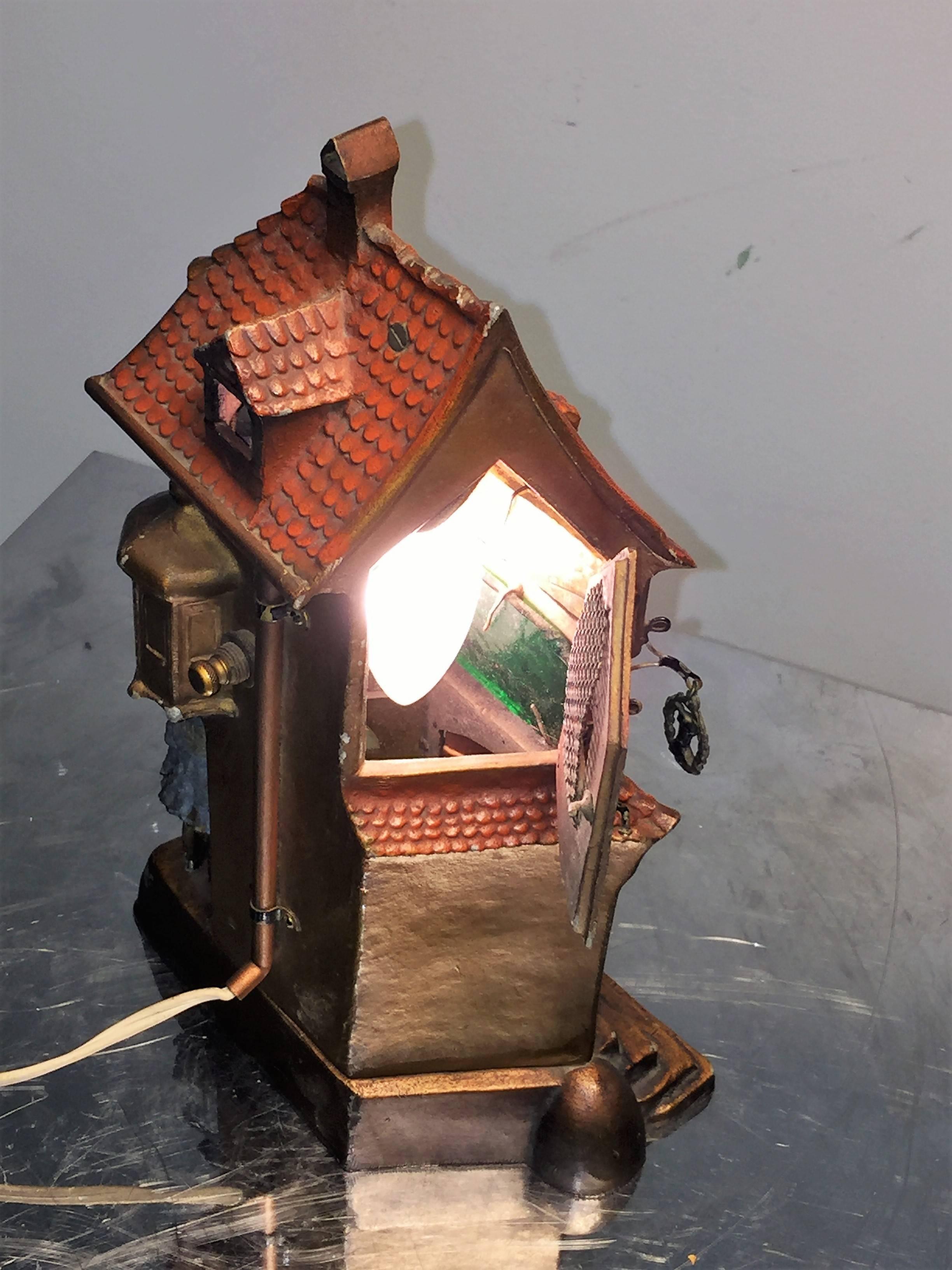 Franz Bergmann Cobblers Shop House Metal Lamp For Sale 3
