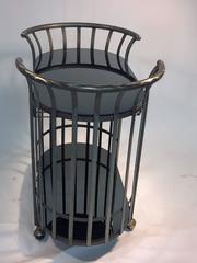 Style of Russell Woodard Flat Band Steel Bar Cart