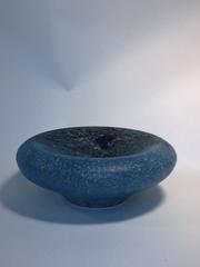 Colorful Signed Kosta Boda Swirled Ocean Form Glass Sculpture