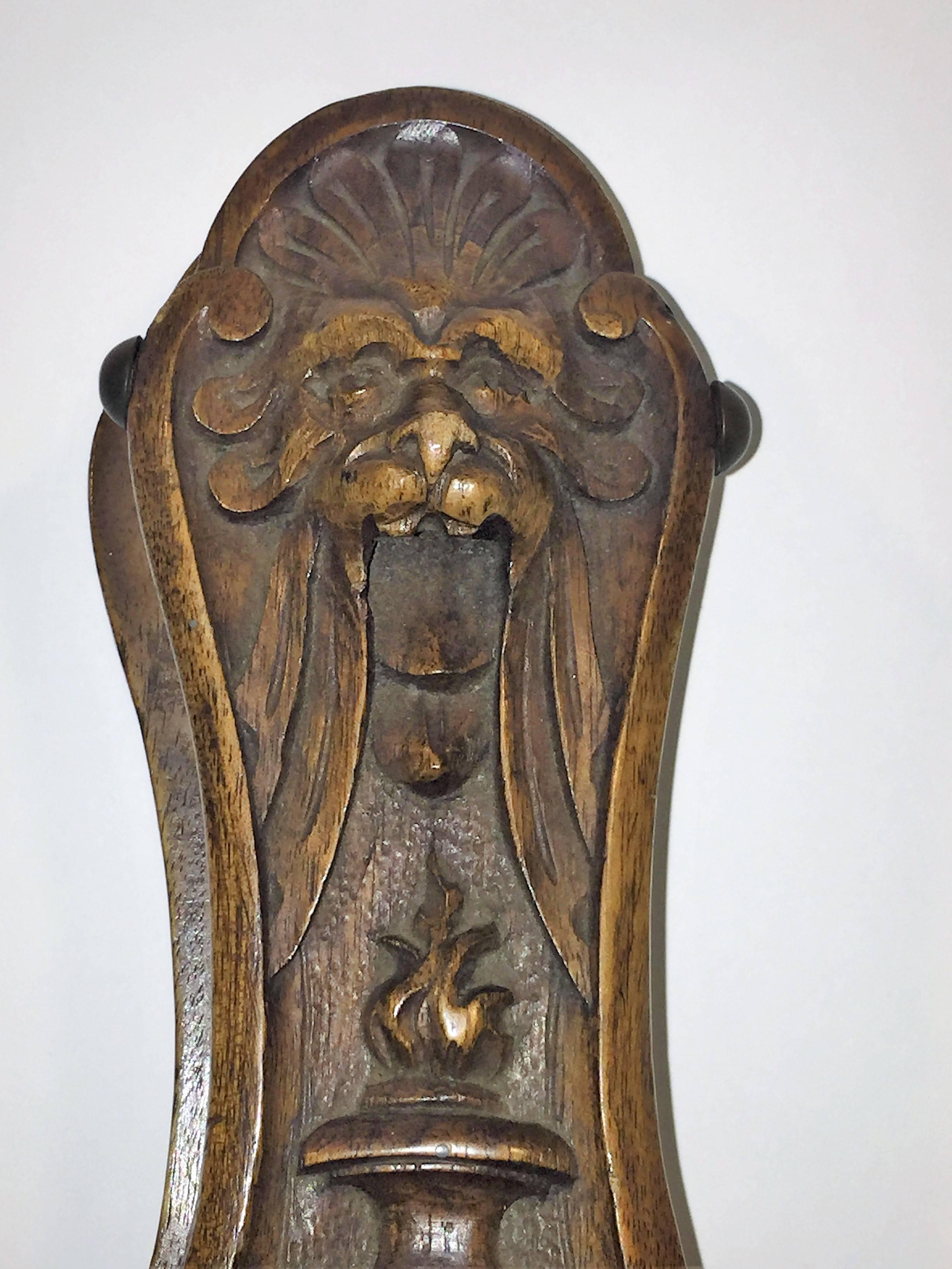 Amazing Italian Hand-Carved 19th Century Fire Bellows For Sale 1