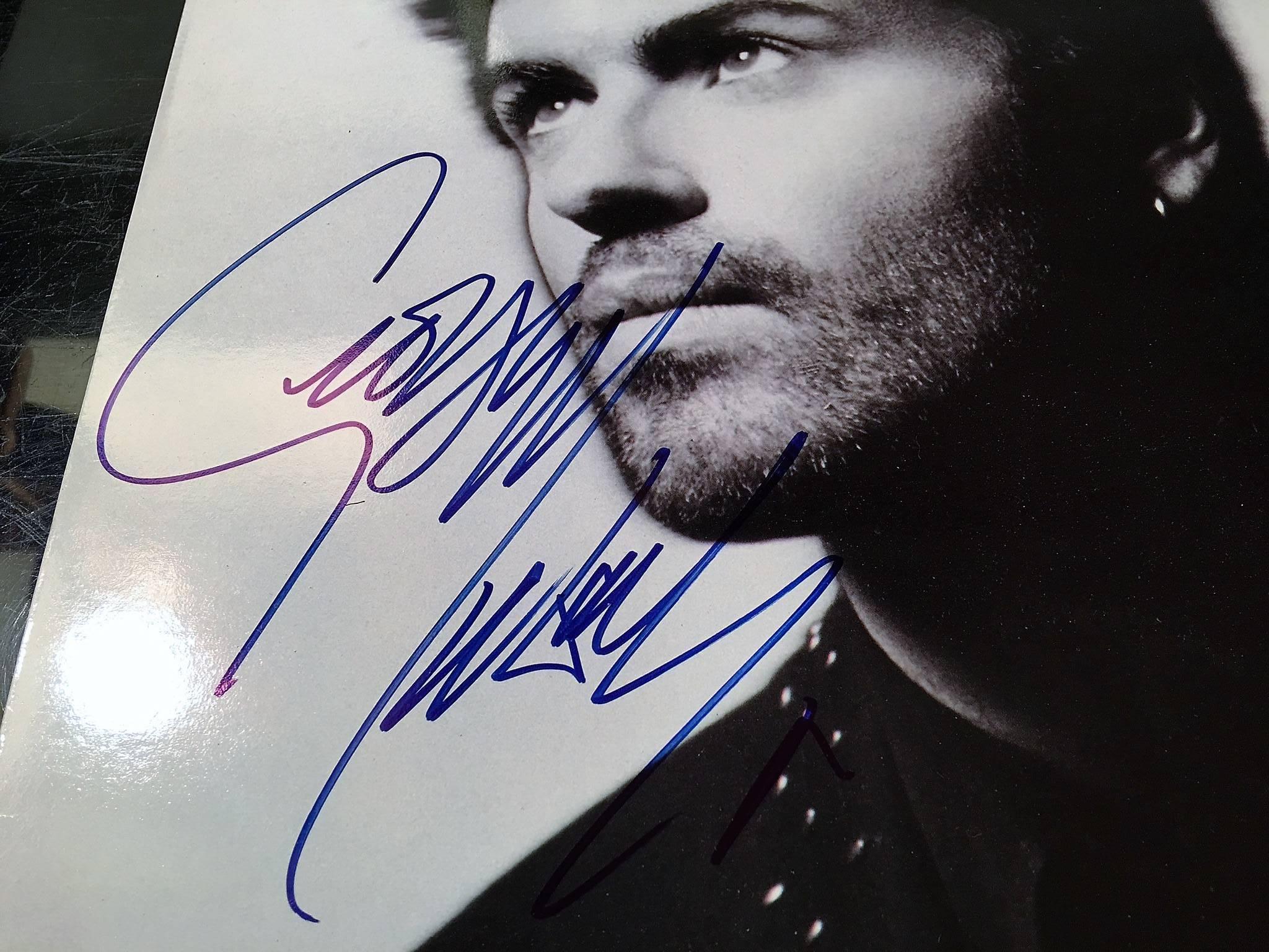 'Heal The Pain' an George Michael album released in Denmark .Autographed in 1995 obtained by the seller in Person. “Certificate of Authenticity” accompanies this album cover. There is no vinyl record with this.