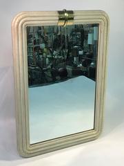 Great Layered and Textured Karl Springer Style Mirror
