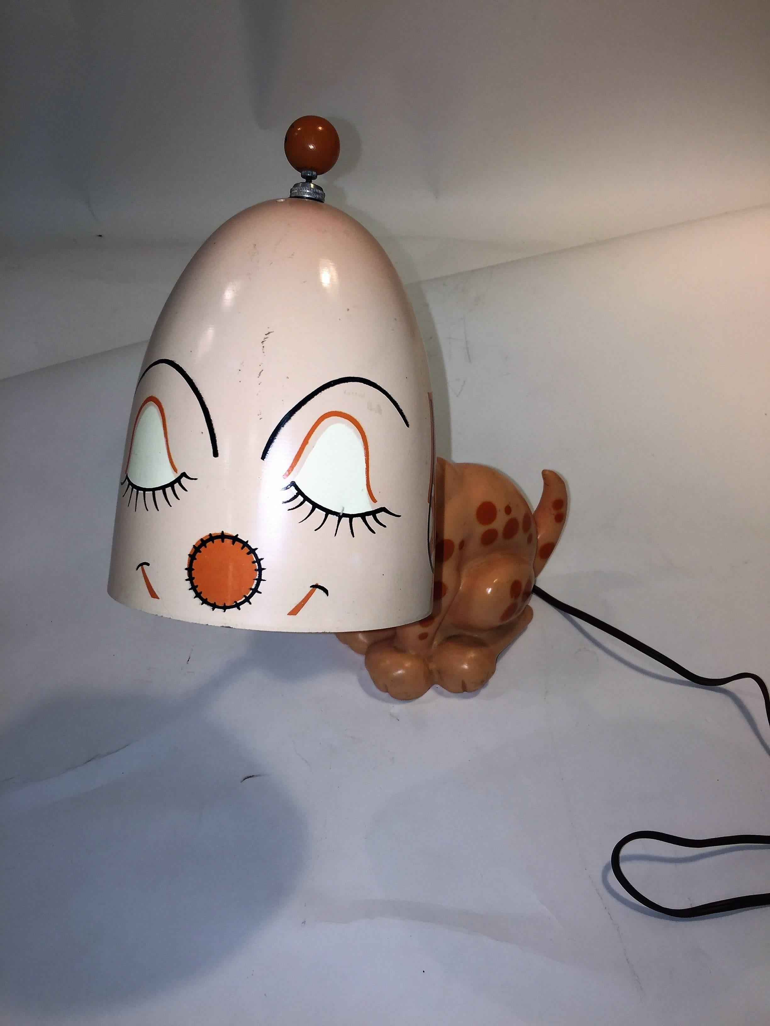 Mid-Century Modern Pair of Adorable George Nelson for Fischer Price Modernist Dog Lamps For Sale