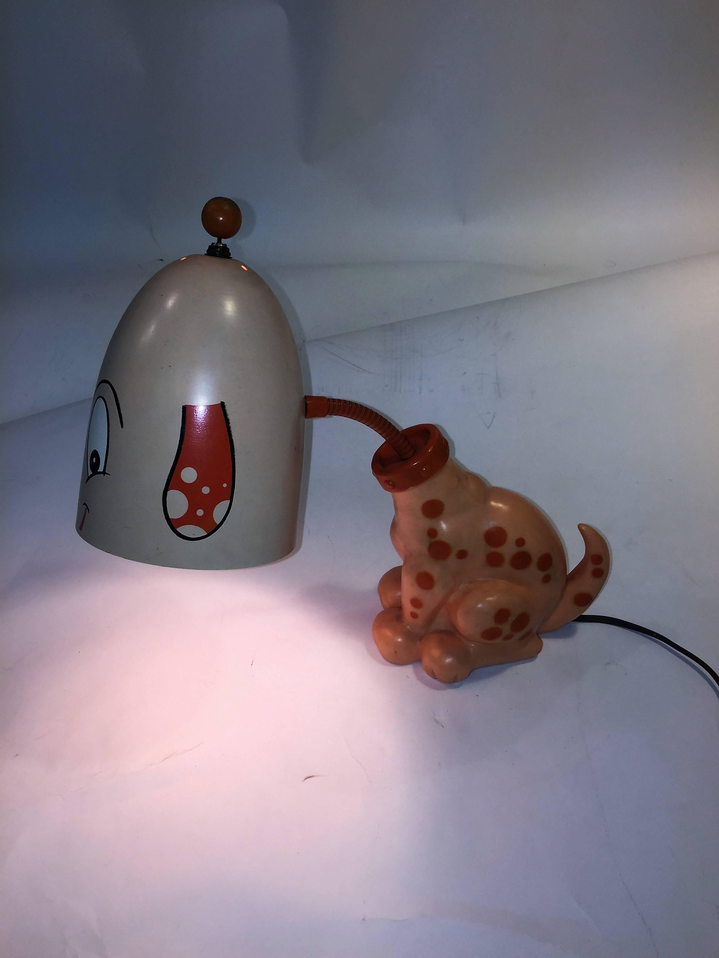 American Pair of Adorable George Nelson for Fischer Price Modernist Dog Lamps For Sale