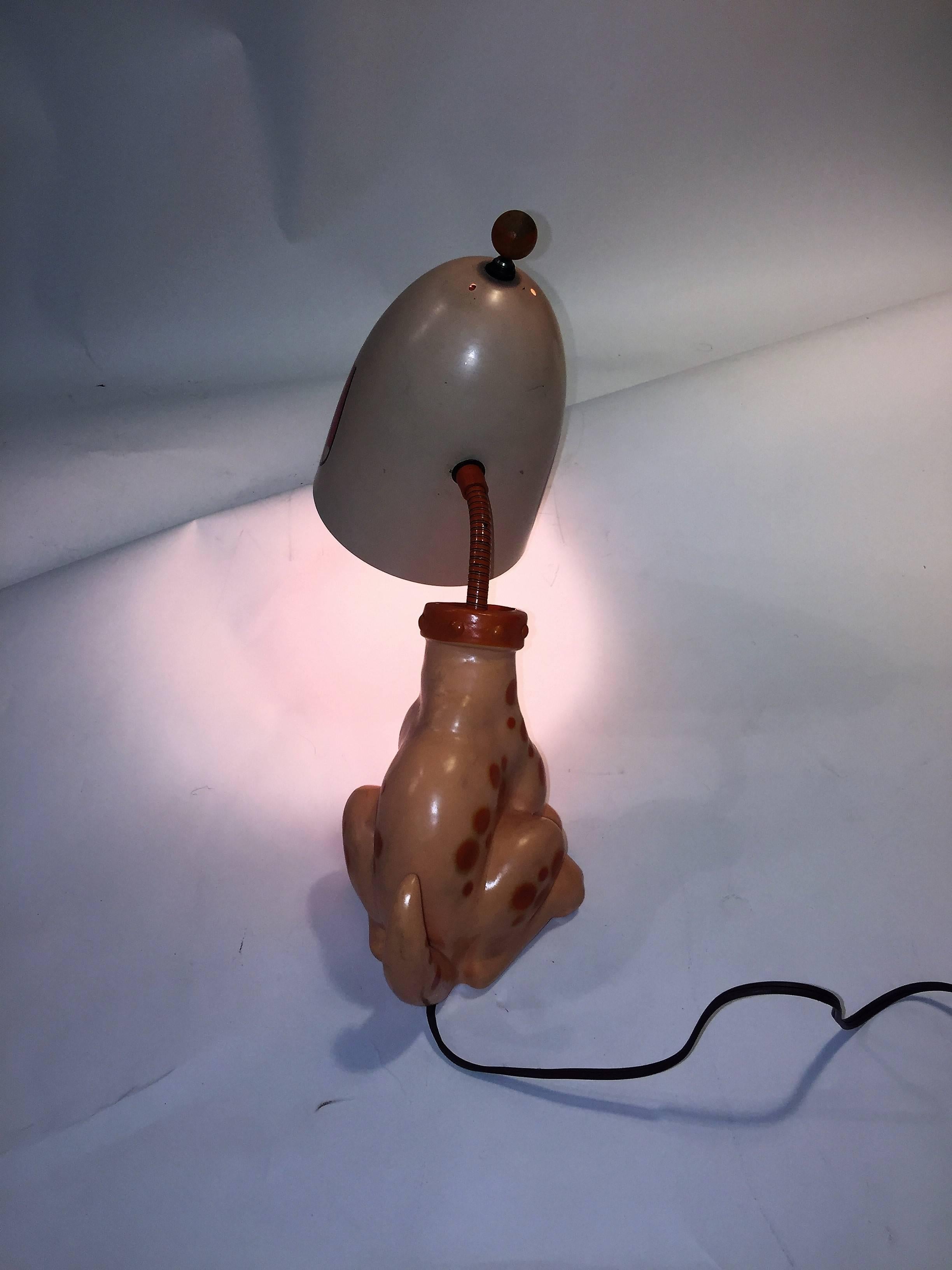 Pair of Adorable George Nelson for Fischer Price Modernist Dog Lamps In Excellent Condition For Sale In Mount Penn, PA