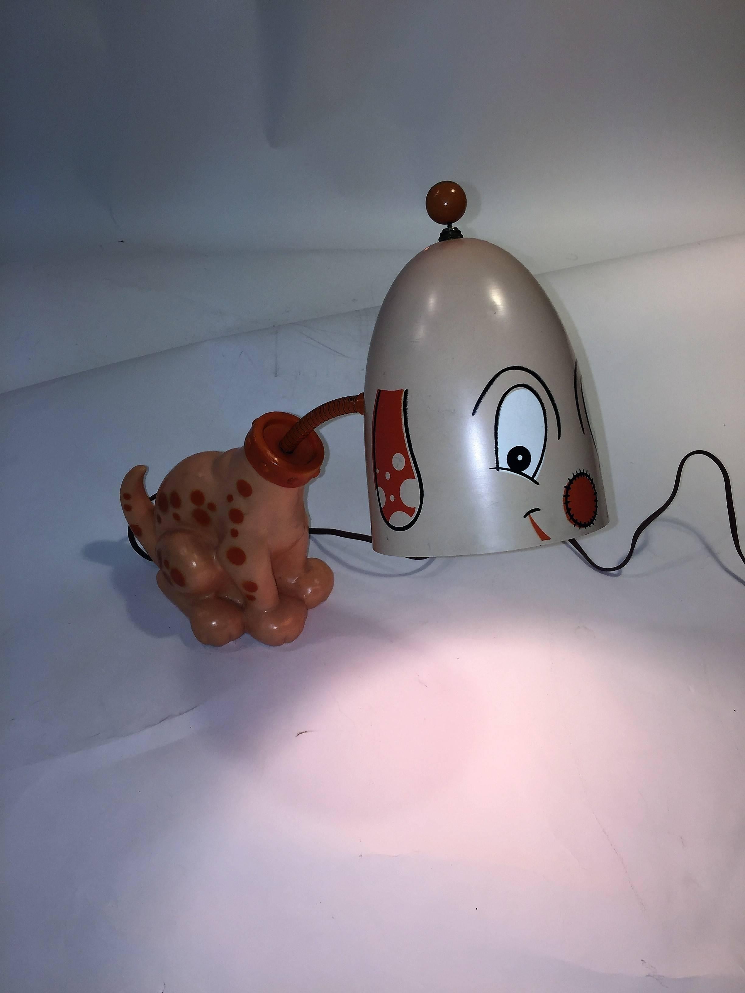 Mid-20th Century Pair of Adorable George Nelson for Fischer Price Modernist Dog Lamps For Sale