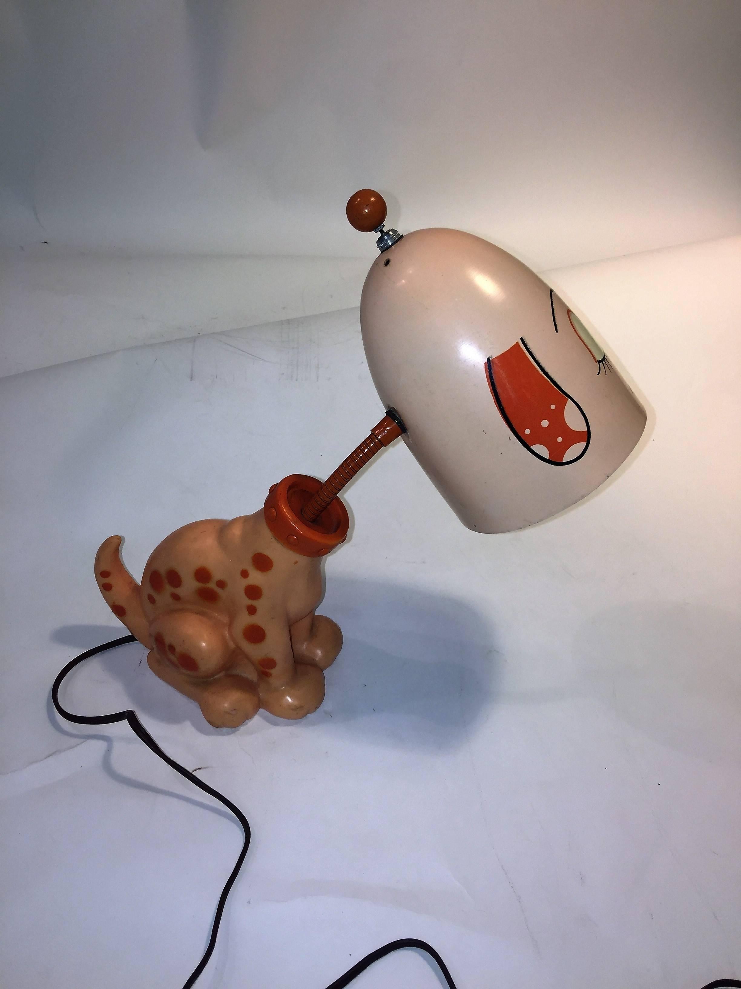 Pair of Adorable George Nelson for Fischer Price Modernist Dog Lamps For Sale 3
