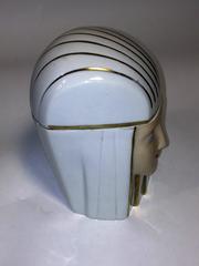 Elegant ROBJ Art Deco Egyptian Queen Porcelain Head Box