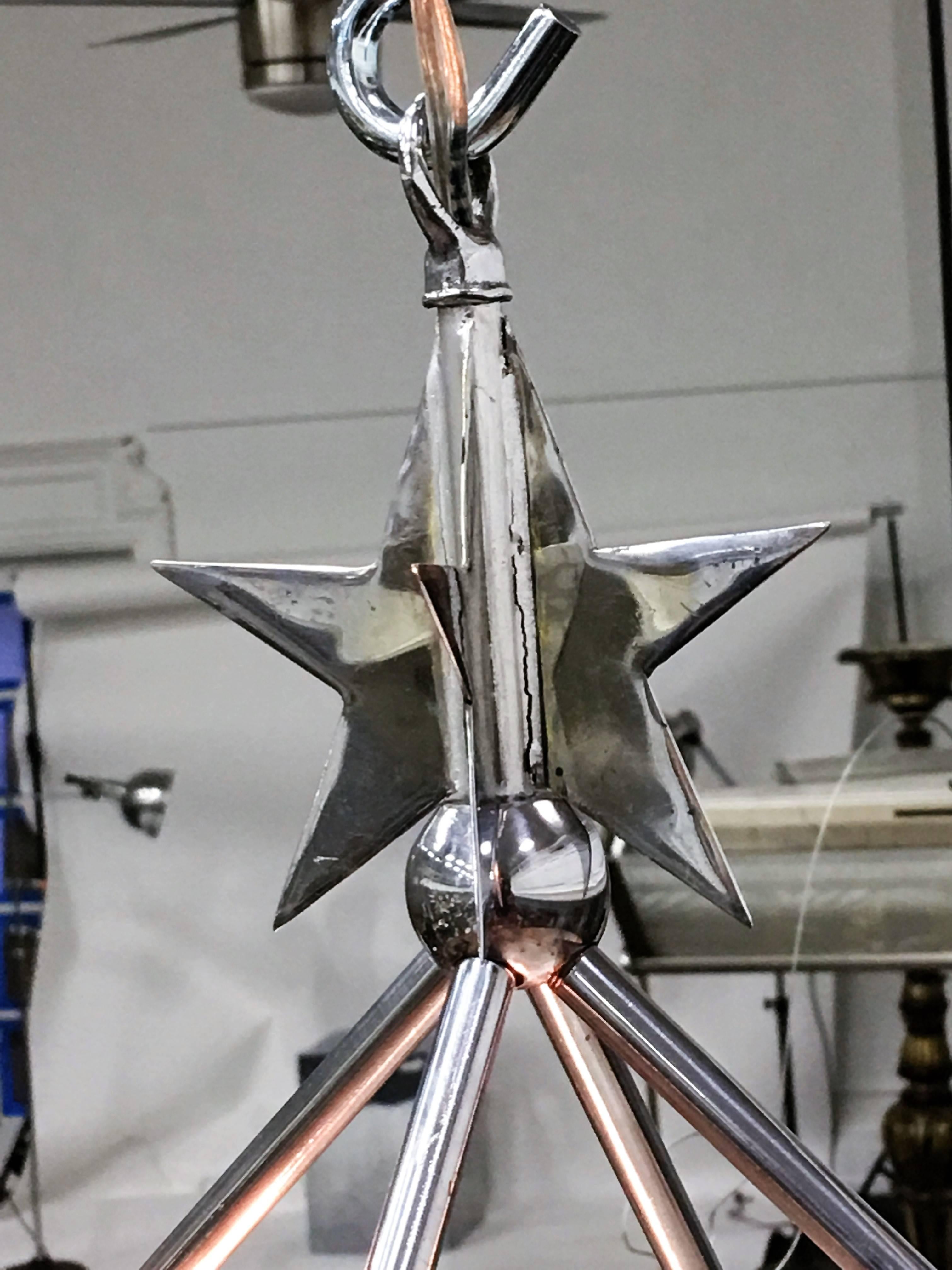 Rare Art Deco Star Chandelier Designed by Lurelle Guild 5