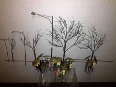 Signed Curtis Jere Rainy Day in Park Wall Sculpture