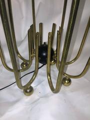 Futurist Mid-Century Italian Brass Sputnik Lamp