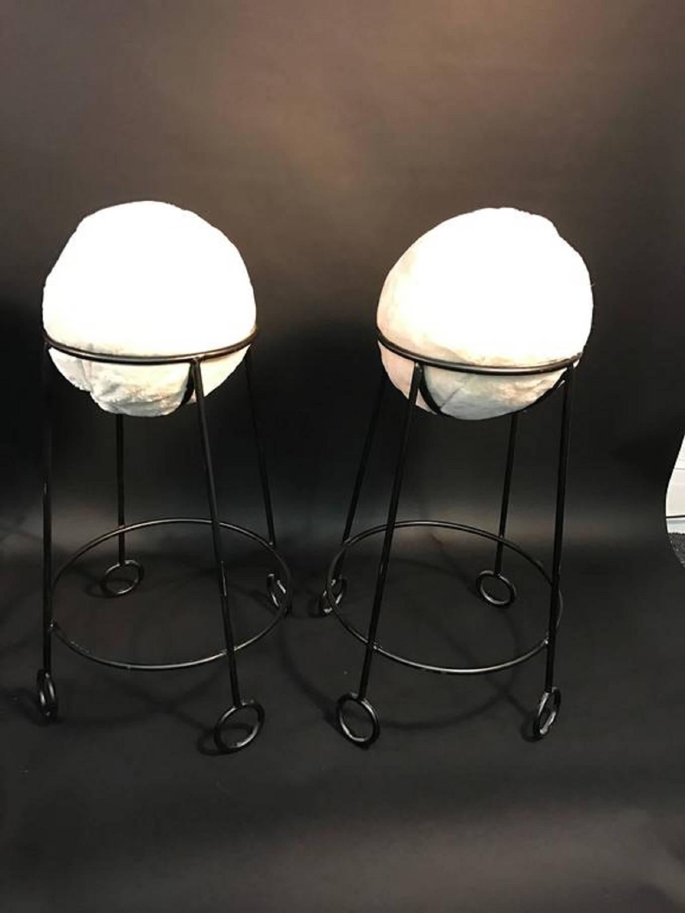 American Set of Six Fabulous Stools in the Manner of Jean Royere For Sale