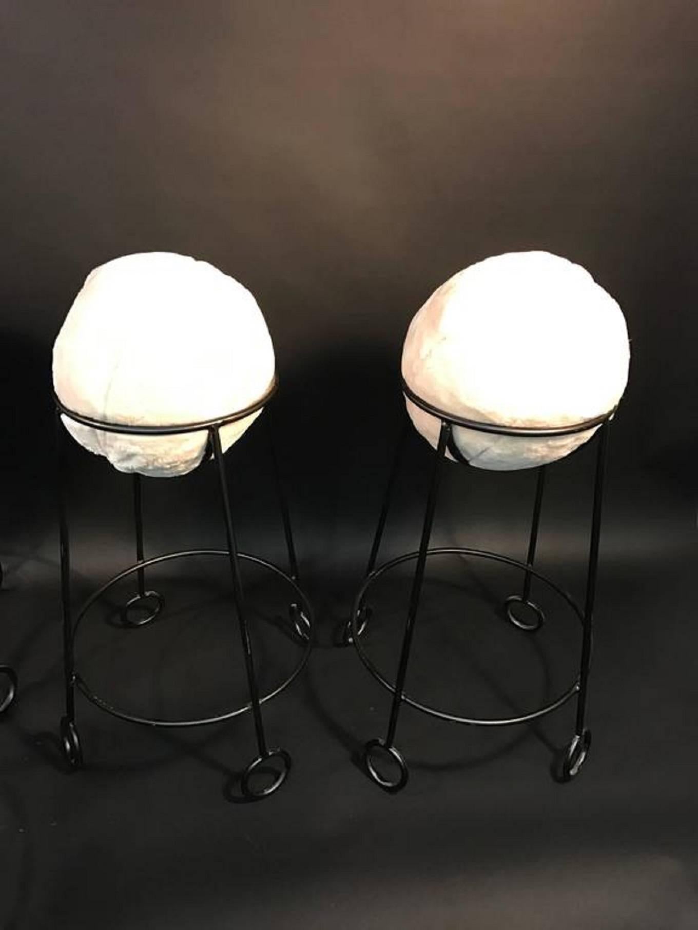 Set of Six Fabulous Stools in the Manner of Jean Royere For Sale 1