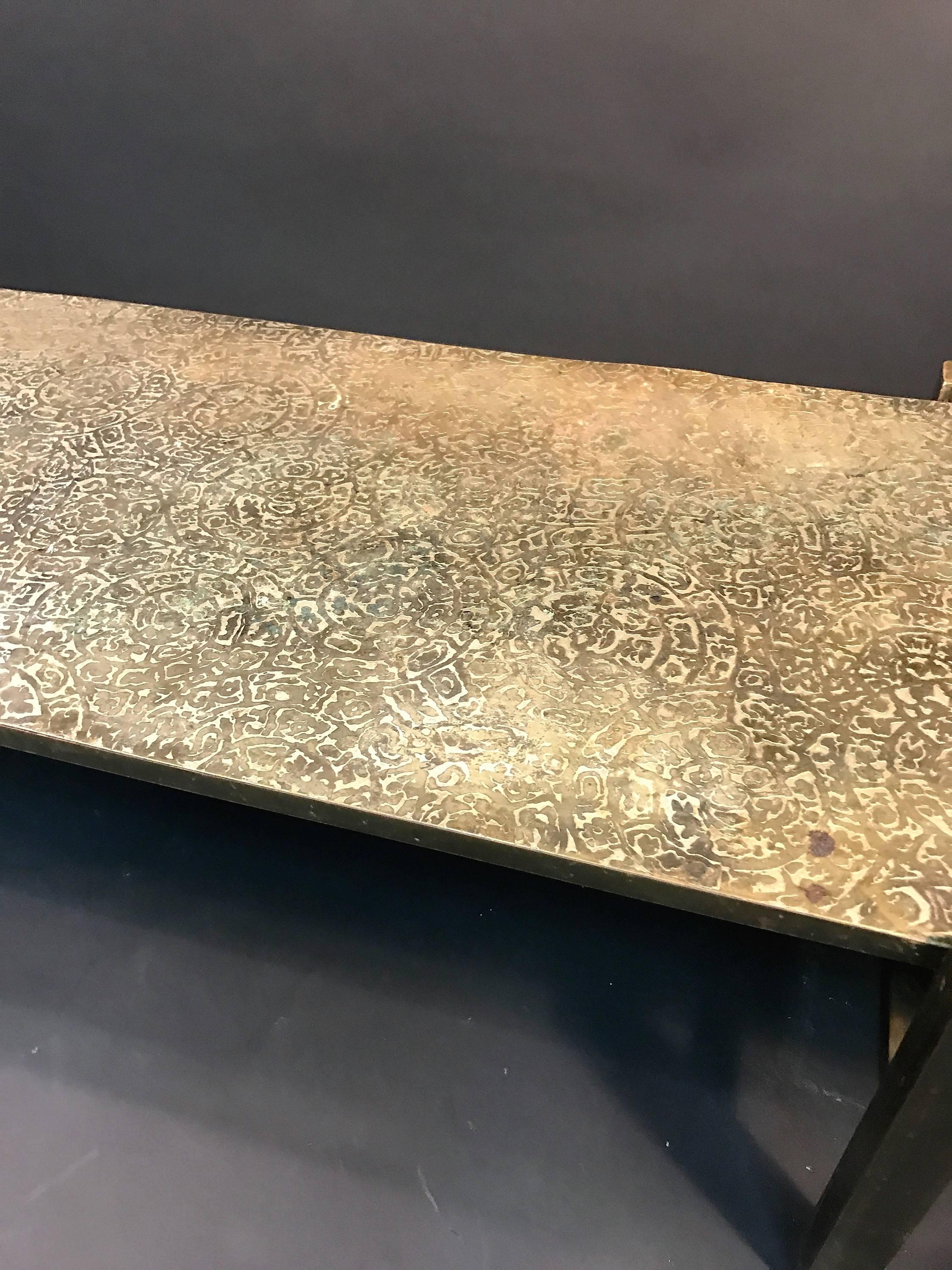 Great Rare Etruscan Design Coffee Table by Philip and Kelvin LaVerne 2