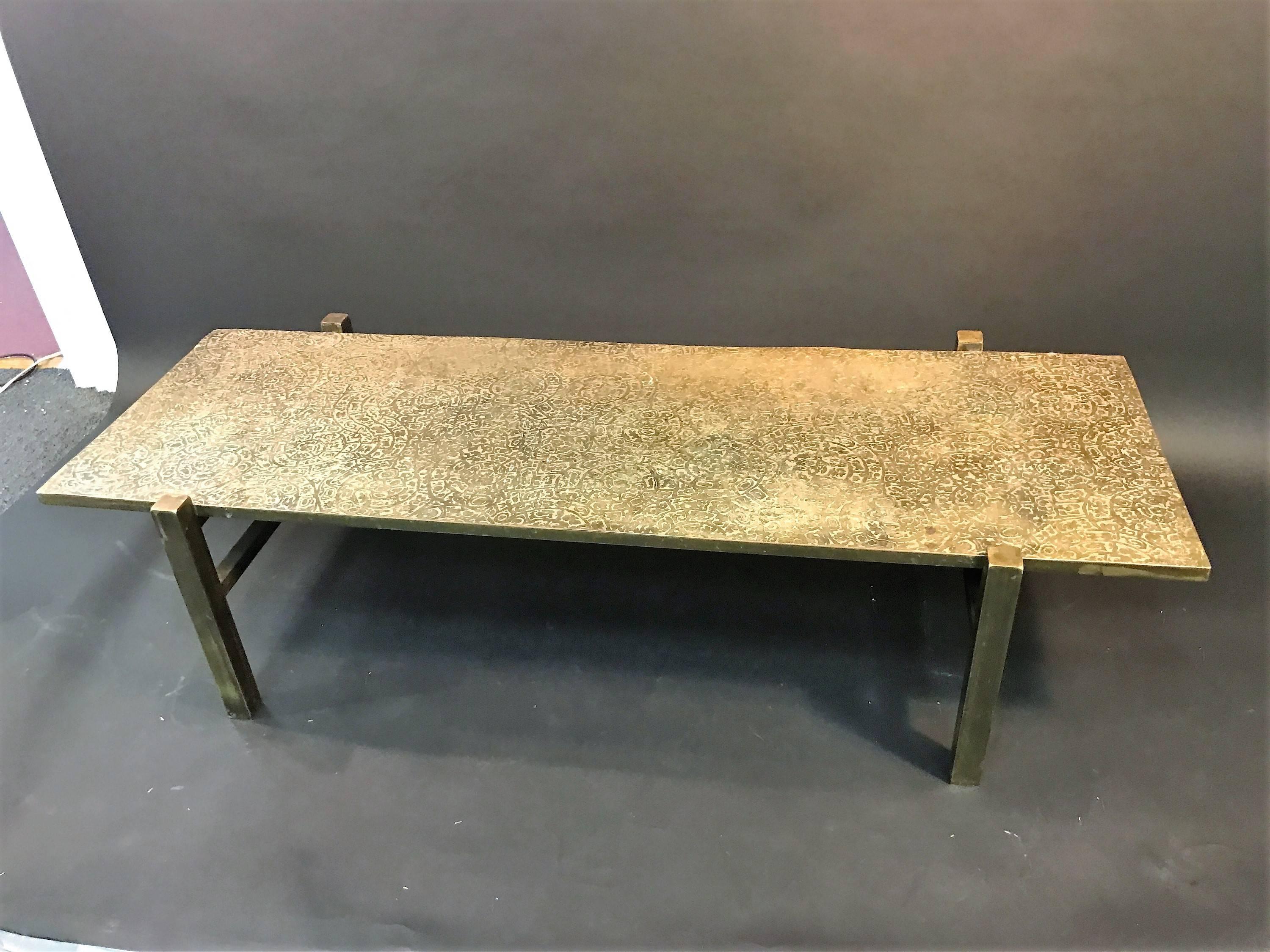 Great Rare Etruscan Design Coffee Table by Philip and Kelvin LaVerne 3