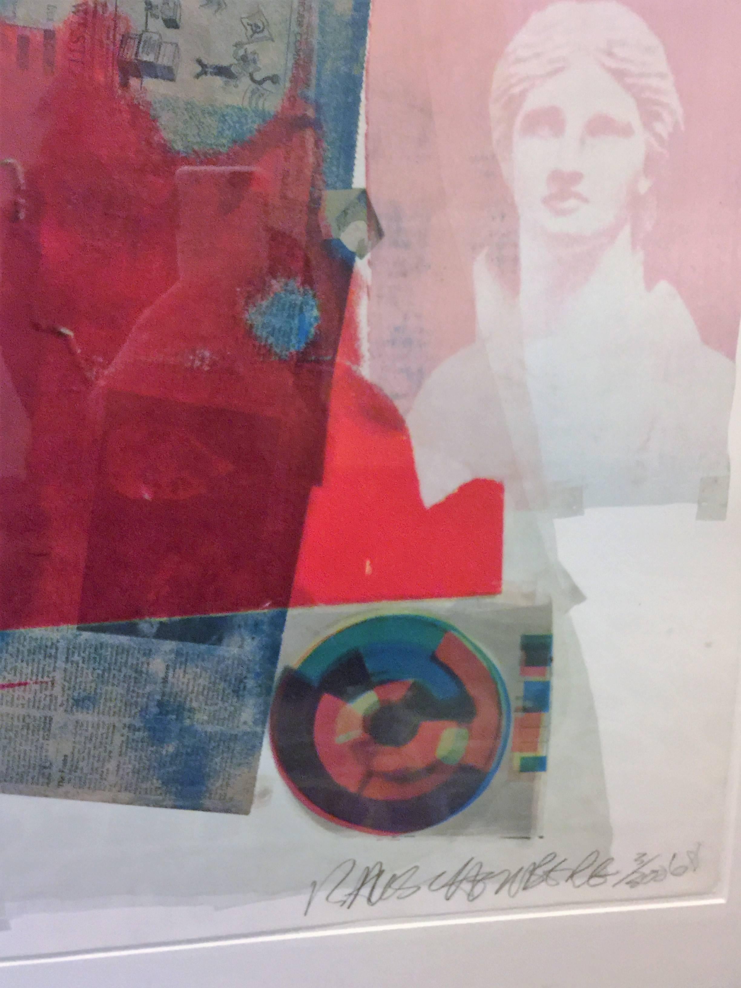 American Robert Rauschenberg Pencil Signed 1968 Color Lithograph For Sale