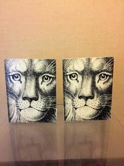 Great Pair of Piero Fornasetti Lion Face Bookends