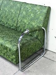 Rare Art Deco Gilbert Rohde Tubular Chrome Settee