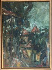 Abstract Landscape Oil Painting by Israeli Painter Irena Gaber