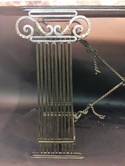 Modern Neoclassical Marble-Topped Decorative Iron Column Base Console