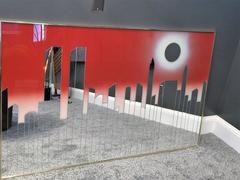 Stunning Modern Manhattan Mirrored Skyline Wall Hanging