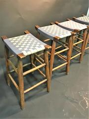 Great Mid-Century Design Set of Four Bar Stools