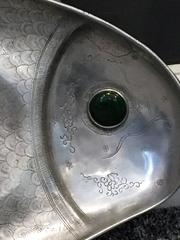 Arthur Court Aluminum Gem Stone Eye Decorative Fish Platter