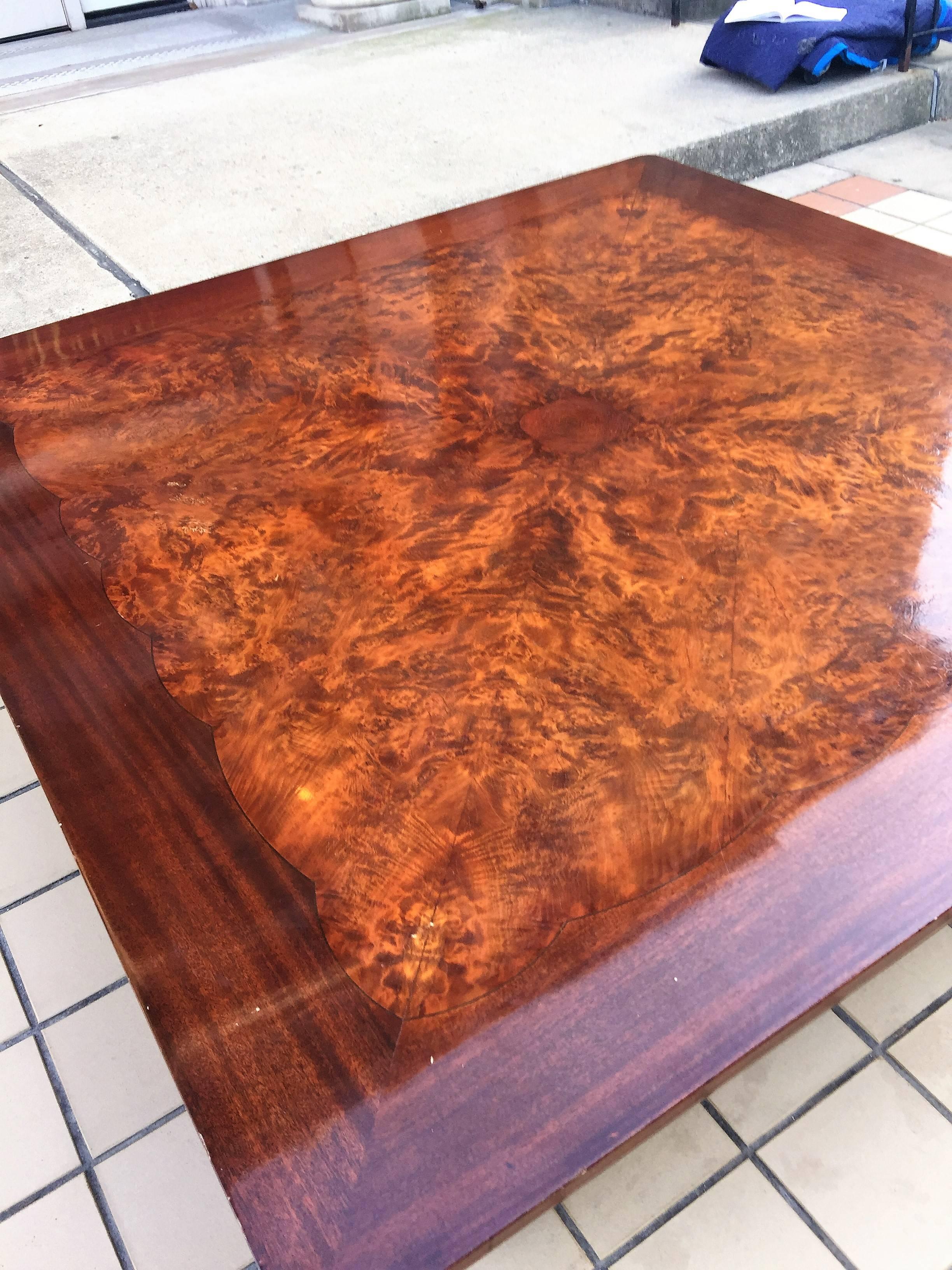 Monumental Art Deco Revival Coffee Table in the Manner of Ruhlmann In Good Condition For Sale In Mount Penn, PA