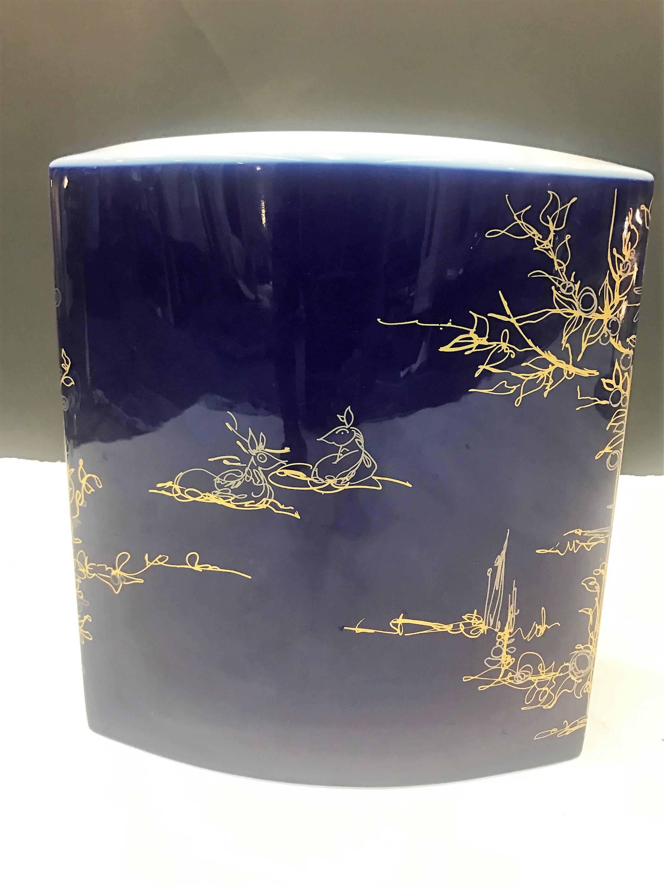 Late 20th Century Stunning Rare Bjørn Wiinblad Magical Vase for Rosenthal For Sale