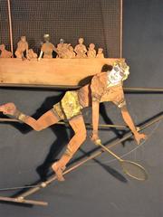 Wonderful Mixed Metals Three Dimensional Tennis Match Wall Sculpture by Bijan