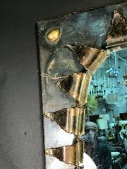 Brutalist Eye Form Mirror in the Manner of Paul Evans