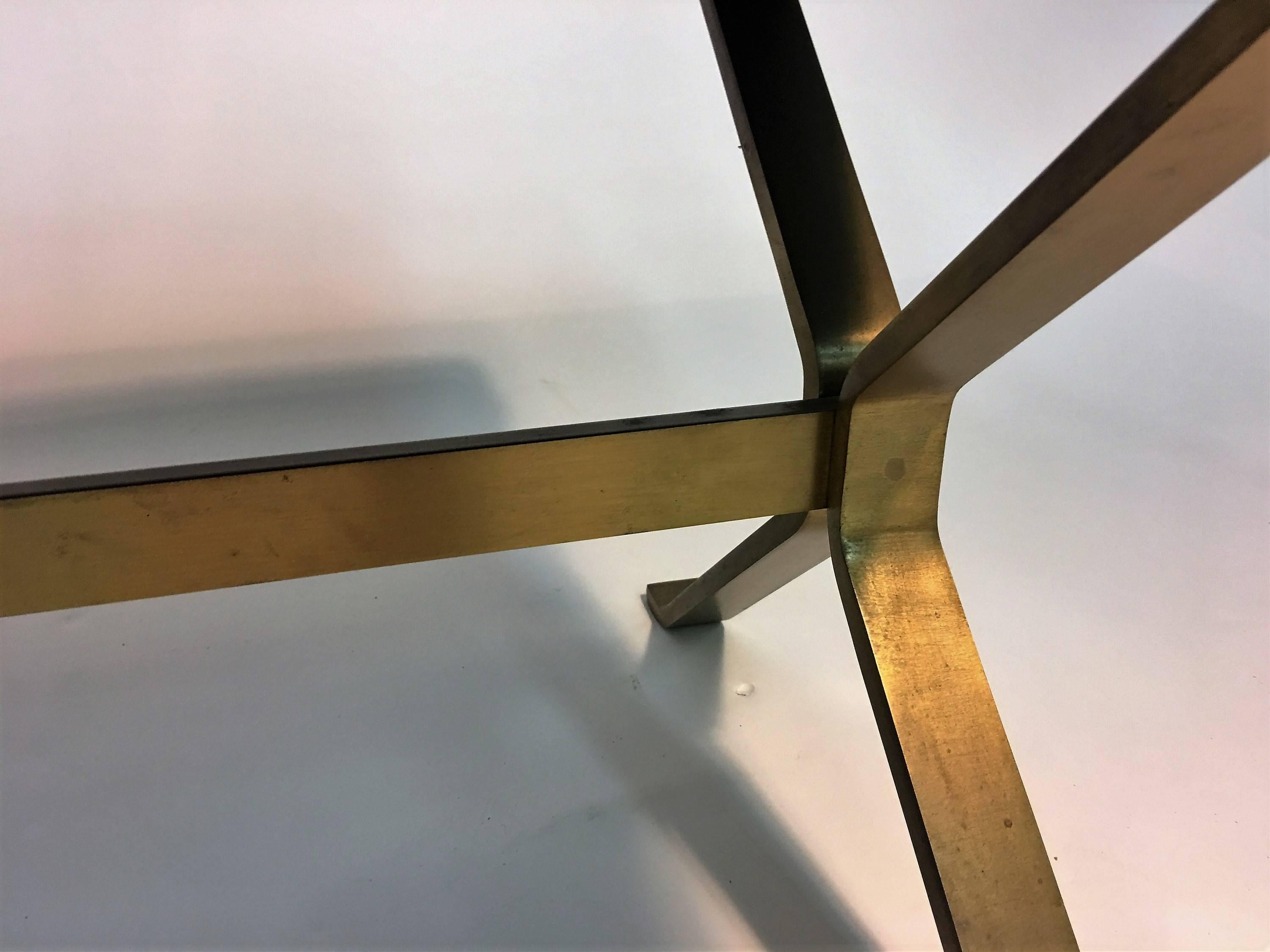 Stunning Modernist Bronze X-Base Bench Attributed to Osvaldo Borsani For Sale 2