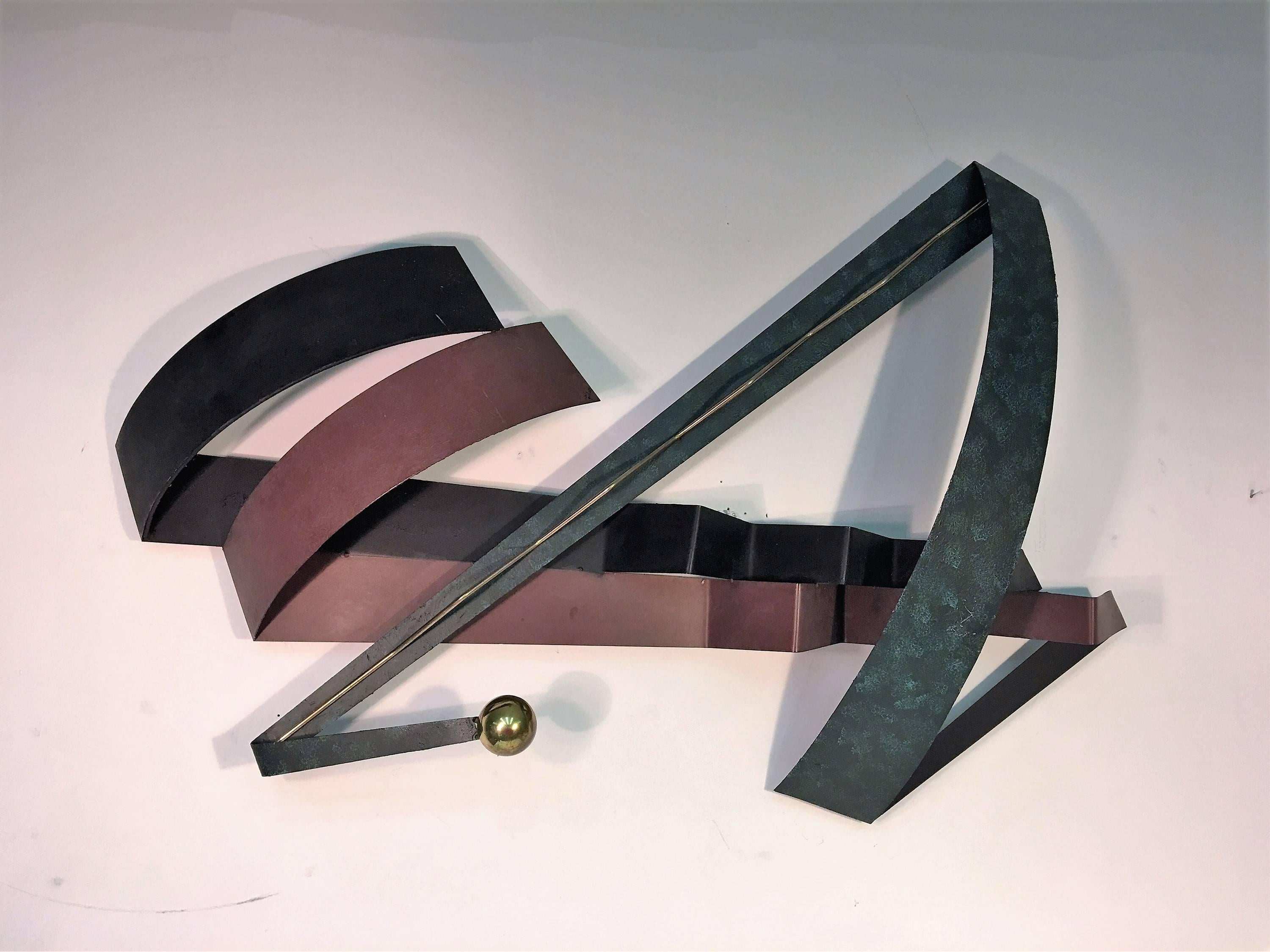 Signed Curtis Jere Postmodern Wall Sculpture For Sale 2