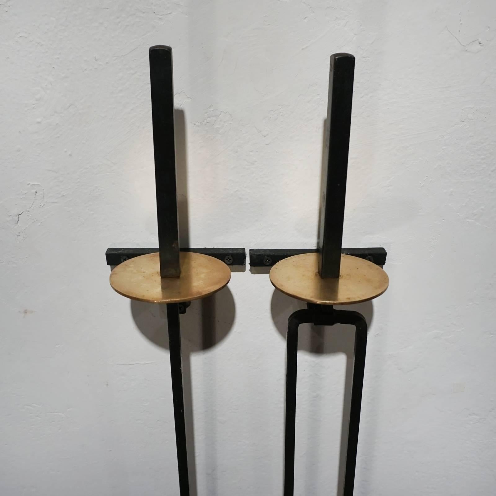 Wall-mounted fire tools by Mel Bogart for Los Angeles-based company Stewart-Winthrop. Selected for the Museum of Modern Art's 