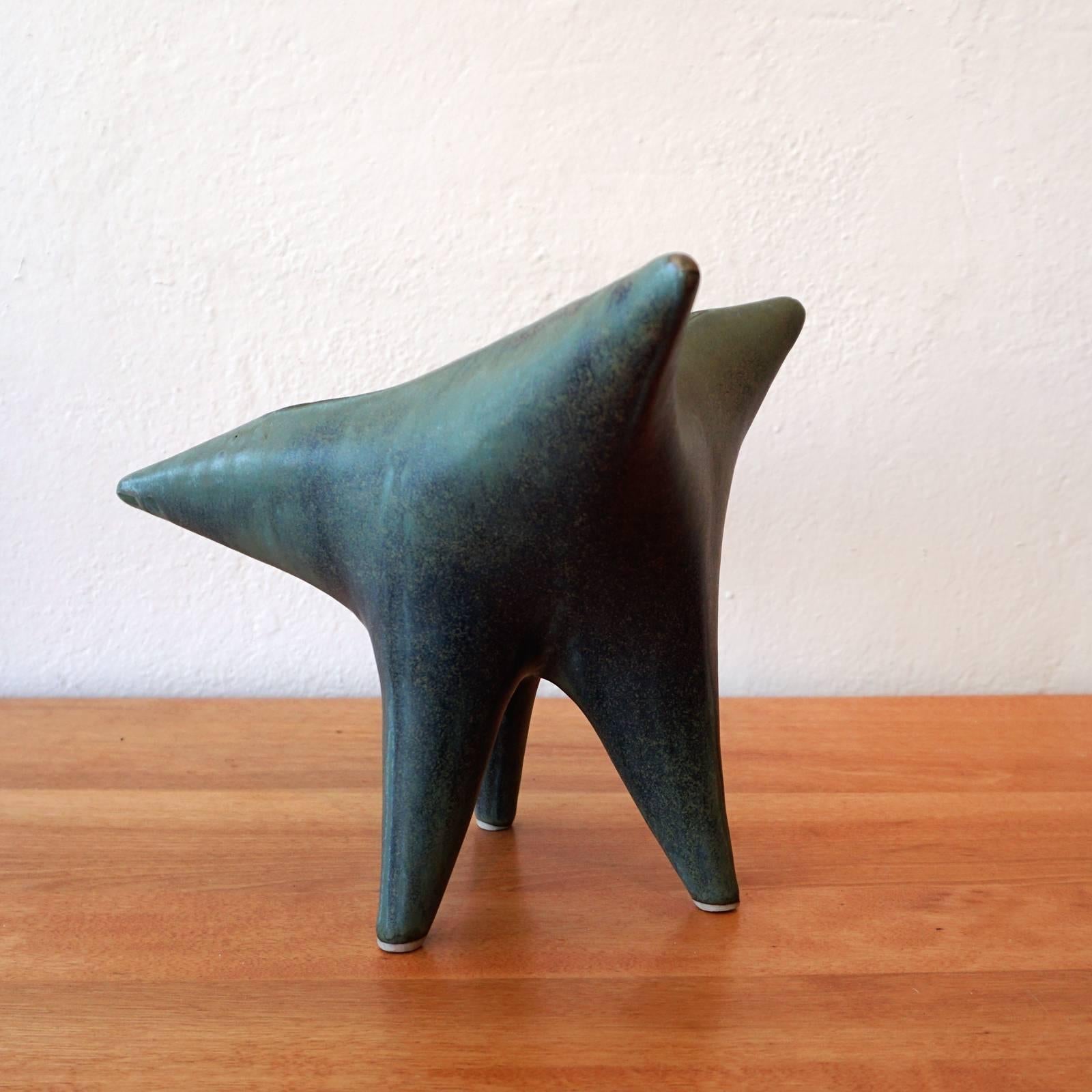 Mid-20th Century Three-Leg Japanese Ceramic Vessel