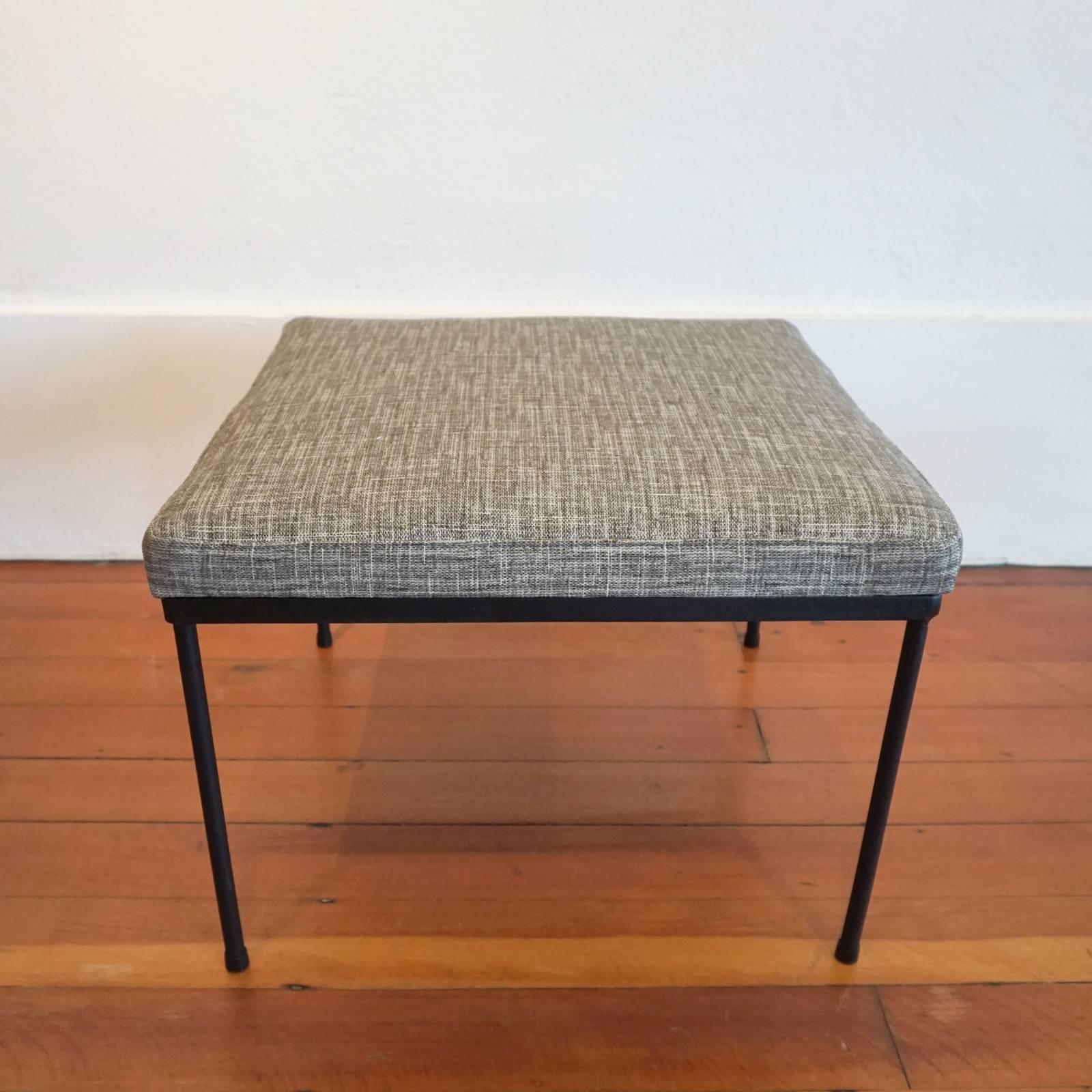 American Pair of 1950s Iron Stools