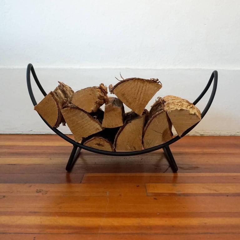 1950s Modernist Iron Log Holder at 1stDibs