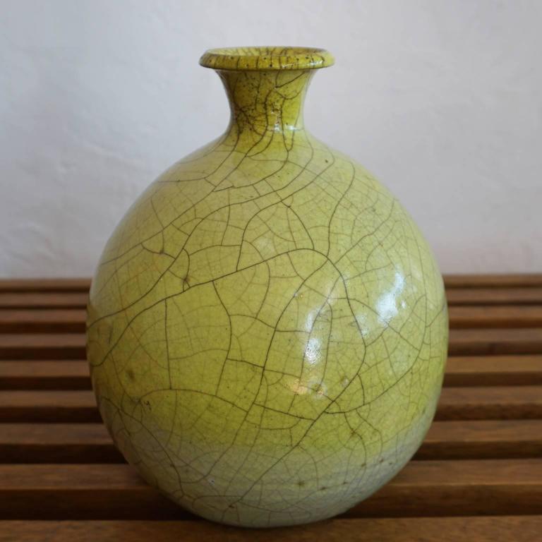 1950s Crackle Glaze Ceramic Vase by California Artist Jim Davis at 1stdibs