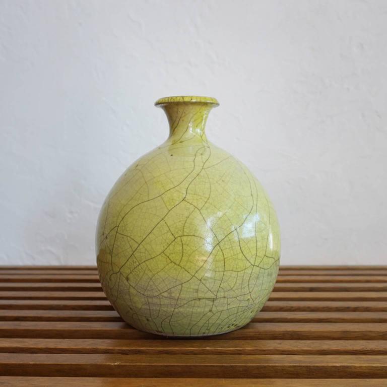 1950s Crackle Glaze Ceramic Vase by California Artist Jim Davis at 1stdibs
