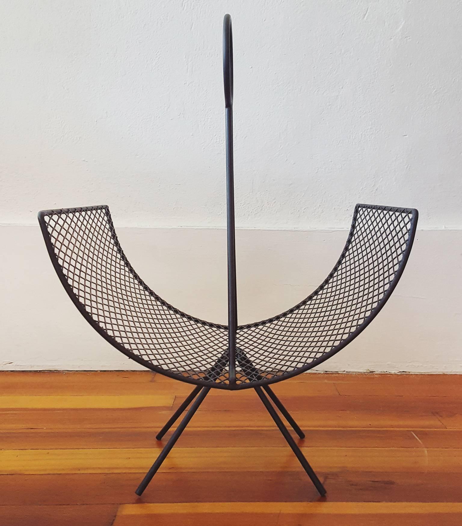 Mid-Century Modern 1950s Magazine Rack Designed by Seymour Robins For Sale