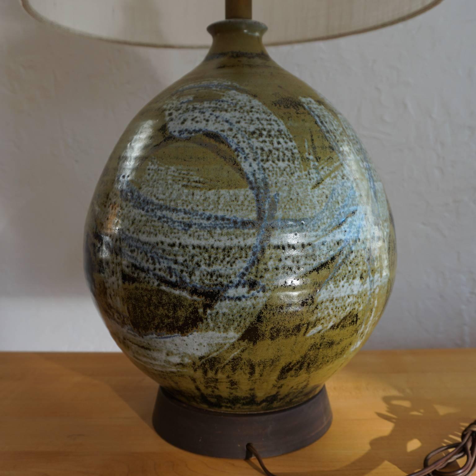 American Ceramic Lamp by Joel Edwards For Sale