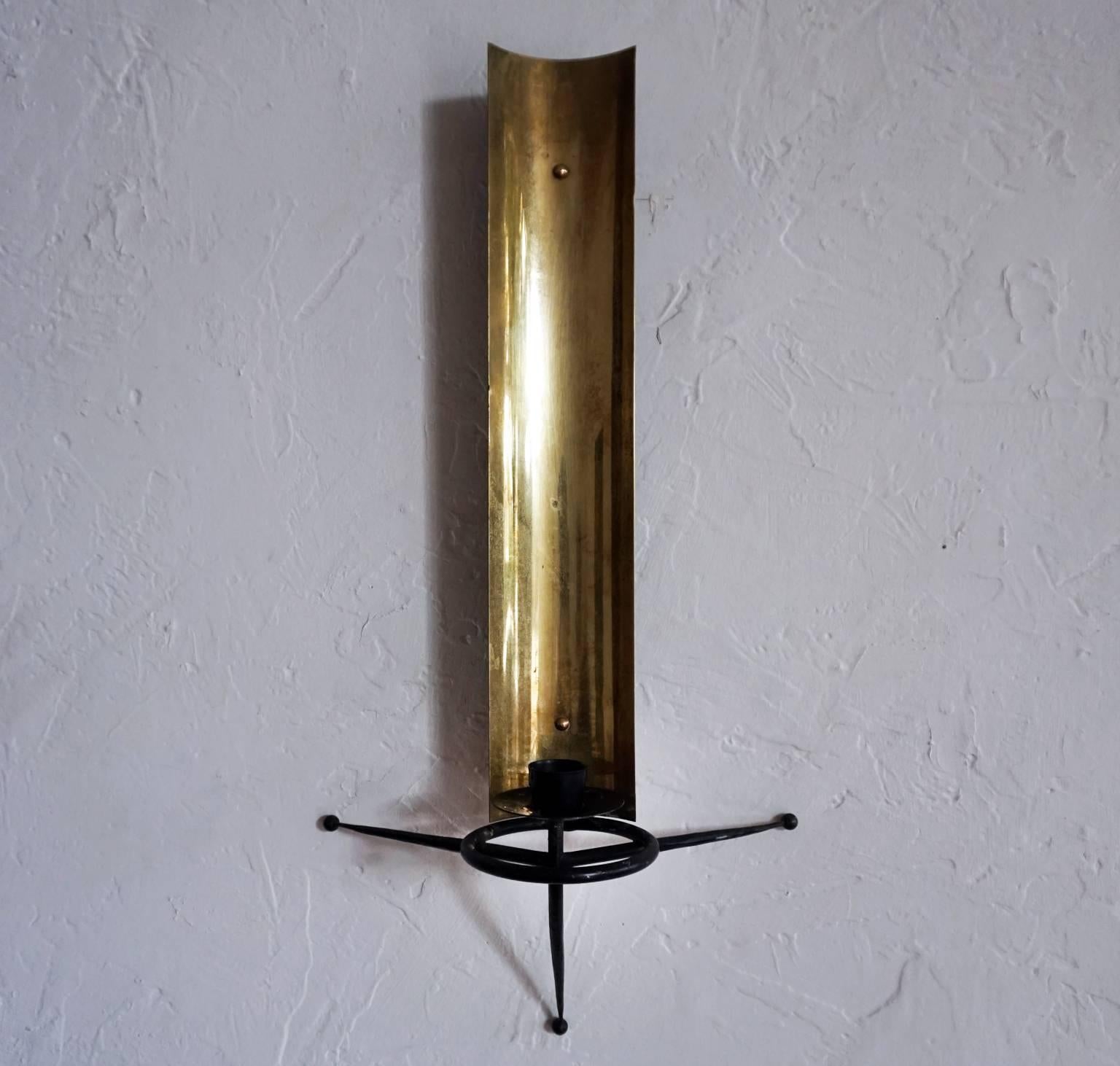 Tony Paul Wall Candle Sconce In Good Condition In San Diego, CA