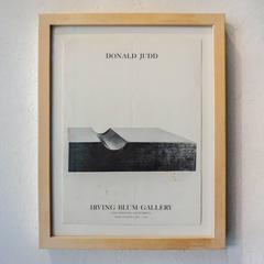 Donald Judd 1968 Irving Blum Gallery Exhibition Poster