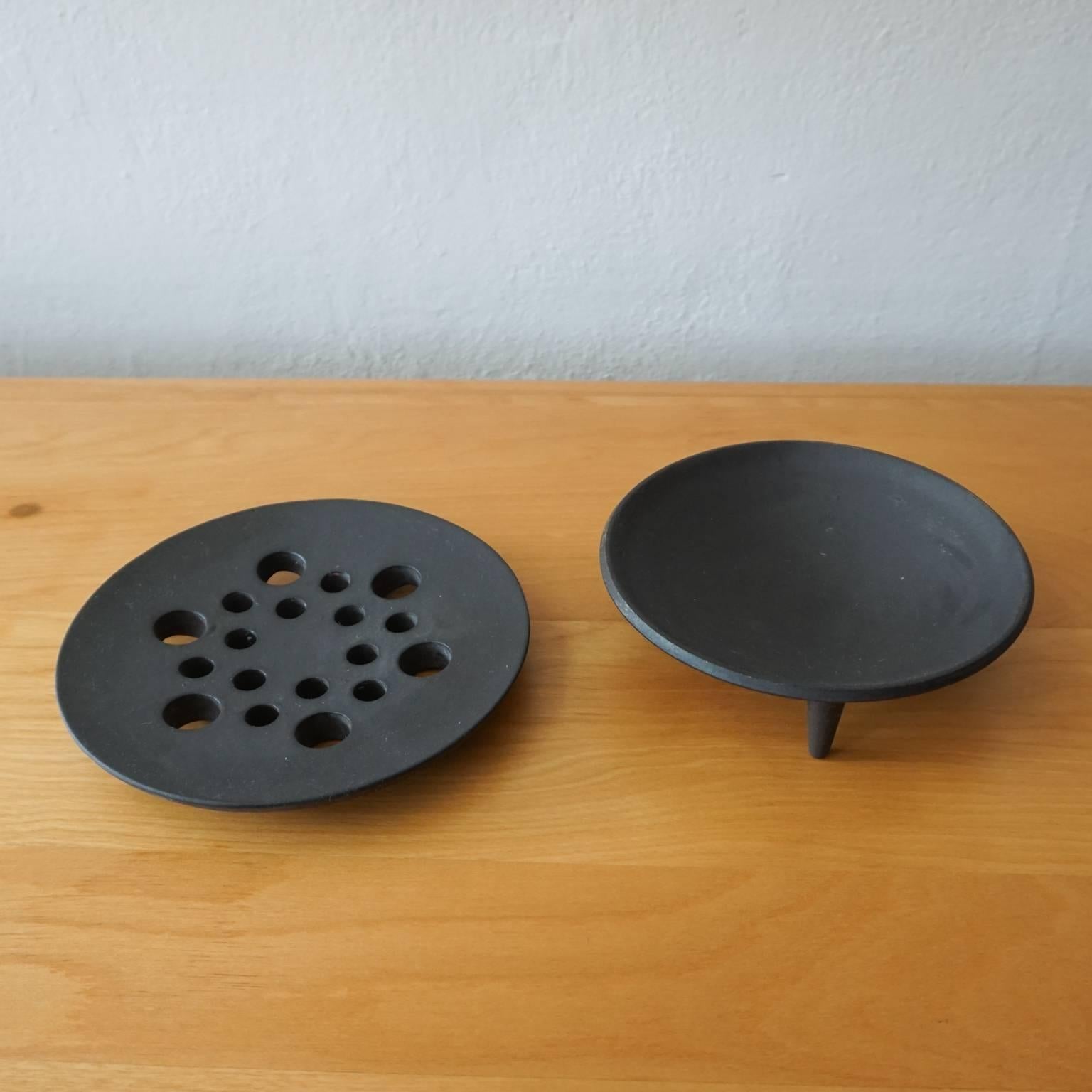 Mid-Century Modern Jens Quistgaard Iron Candleholder in Original Box For Sale